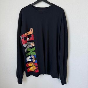 Disney x Marvel Black Men's Long Sleeve Shirt with Graphic Design - Size XL